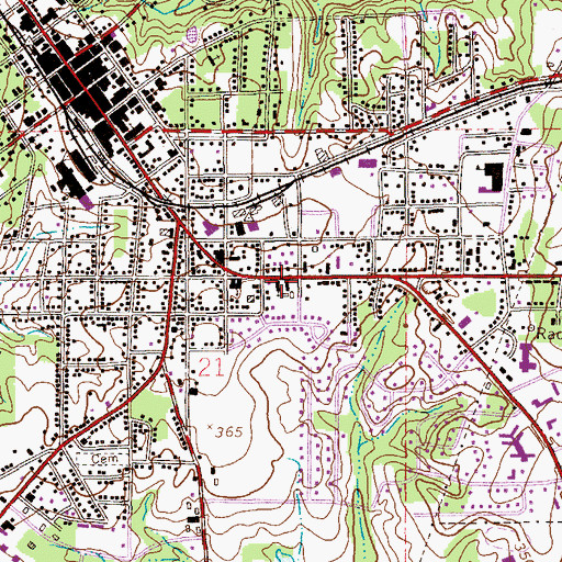 Topographic Map of First Free Will Baptist Church, AL