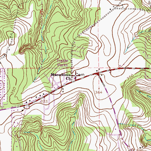 Topographic Map of Macedonia Baptist Church, AL