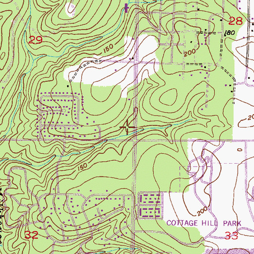 Topographic Map of Hillcrest - Grelot Shopping Center, AL