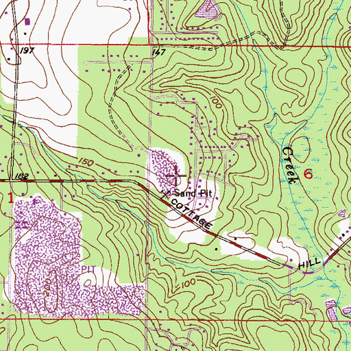 Topographic Map of Schillinger Square Mall, AL