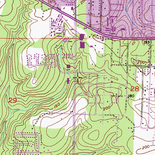 Topographic Map of Square One Plaza, AL