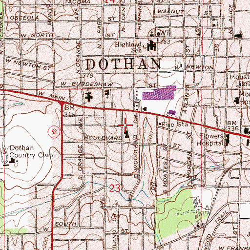 Topographic Map of Episcopal Church of the Nativity, AL