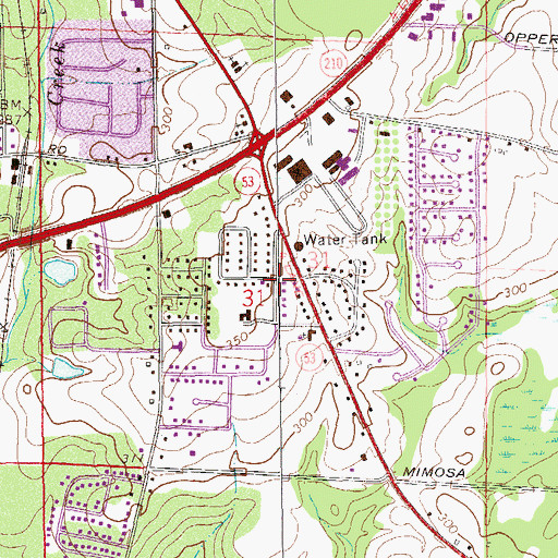 Topographic Map of Metropolitan Church of God, AL