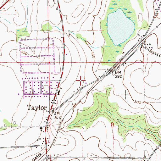 Topographic Map of Taylor Baptist Church, AL