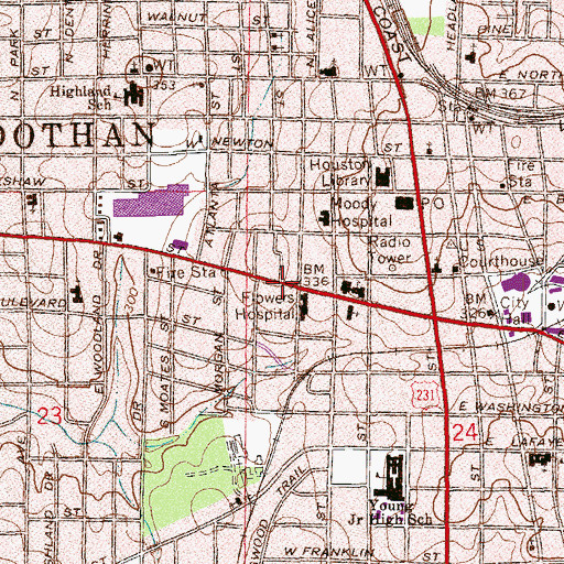 Topographic Map of New Testament Christian Church, AL