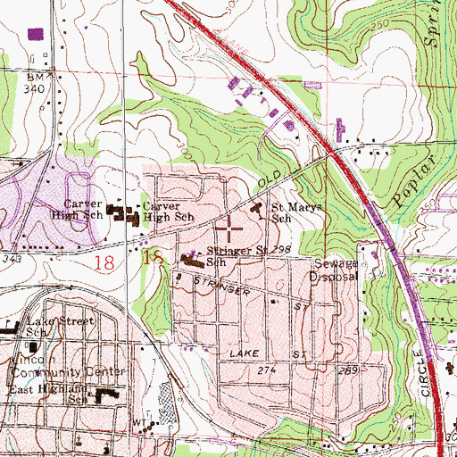 Topographic Map of New Bethel Missionary Baptist Church, AL