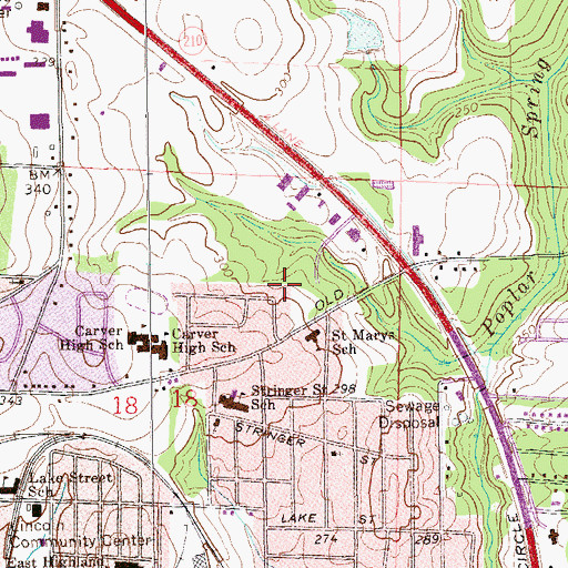 Topographic Map of Seventh United Holiness Church, AL