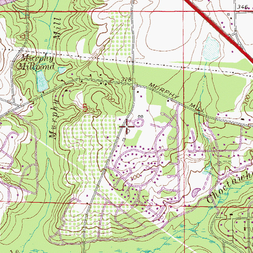 Topographic Map of Landmark Baptist Church, AL