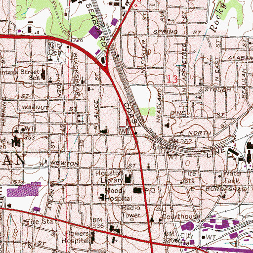 Topographic Map of Behold the Lamb of God Ministries, AL