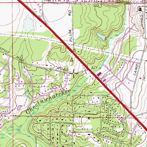 Topographic Map of Triumphant Cross Lutheran Church, AL