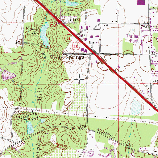 Topographic Map of Cornerstone Bible Church, AL