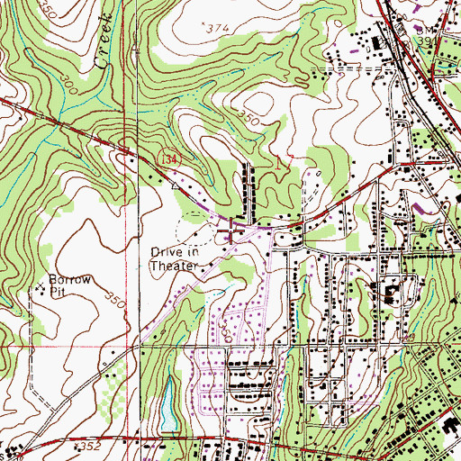 Topographic Map of Westview Baptist Church, AL