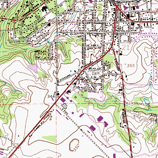Topographic Map of Johns Chapel African Methodist Episcopal Church, AL