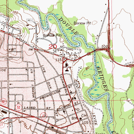 Topographic Map of Saint Mary's Catholic Church, AL