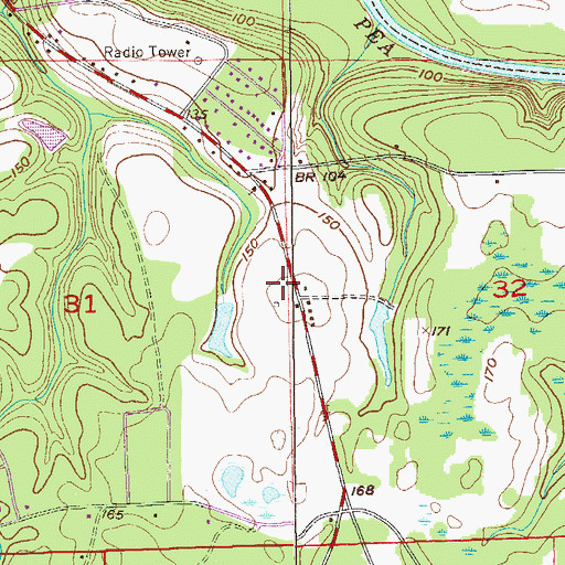 Topographic Map of Emmanuel Assembly of God, AL