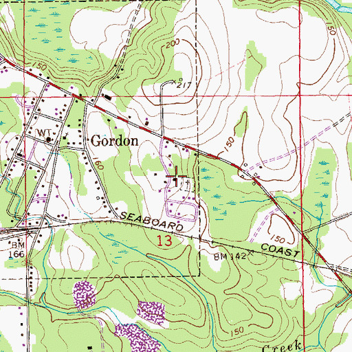 Topographic Map of Saint Mary Baptist Church, AL