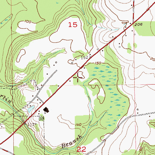 Topographic Map of Kingdom Hall of Jehovahs Witnesses, AL
