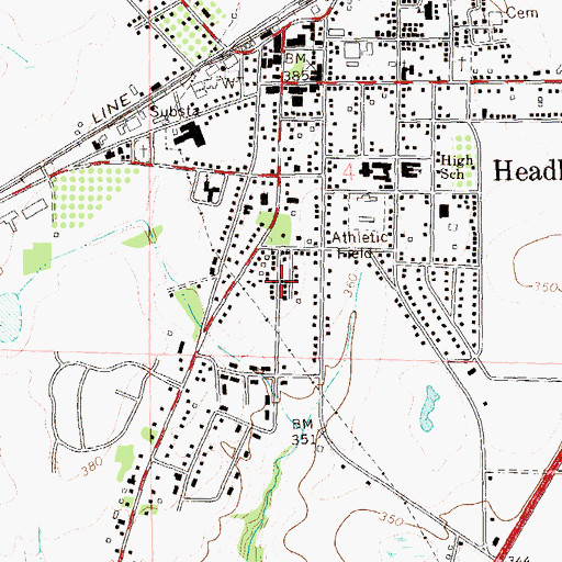 Topographic Map of Union Hill Free Will Baptist Church, AL