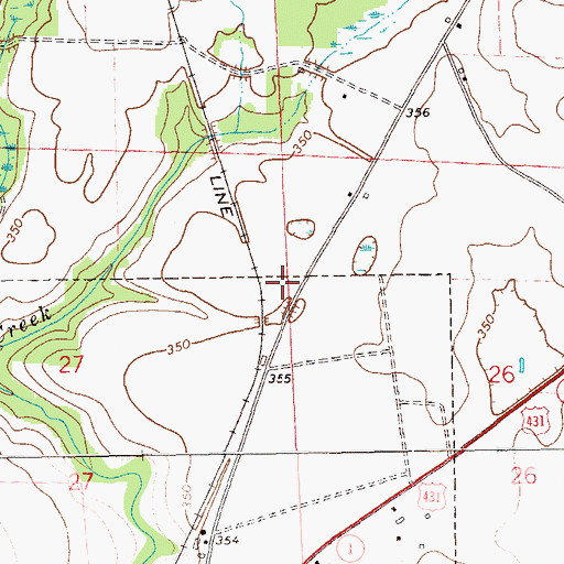 Topographic Map of Abbeville Missionary Holiness, AL
