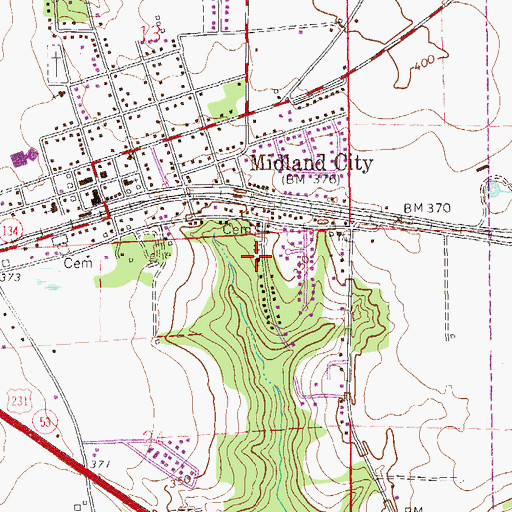 Topographic Map of Greater Bethlehem Baptist Church, AL