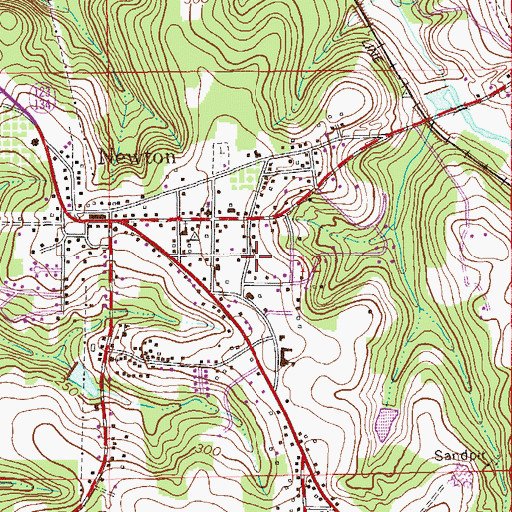 Topographic Map of First Assembly of God Church, AL