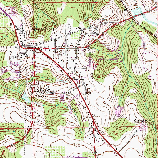Topographic Map of No Greater Love Holiness Church, AL