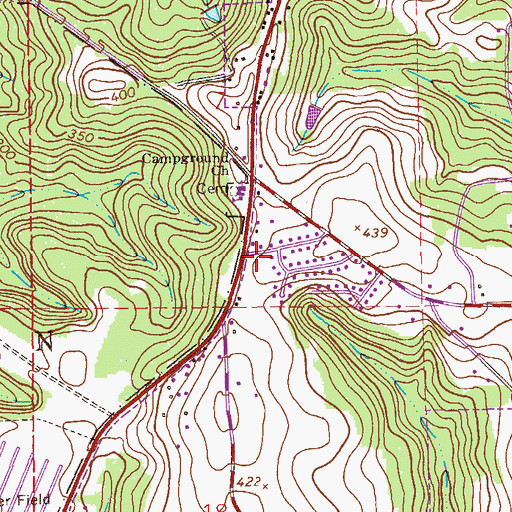 Topographic Map of Prince of Peace Lutheran Church, AL