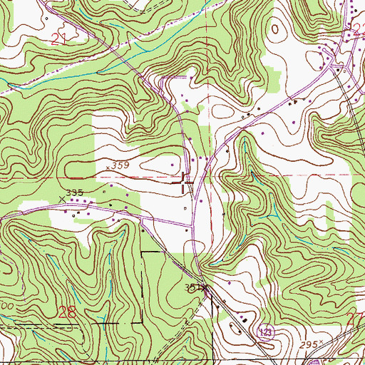 Topographic Map of Victory Tabernacle Church, AL