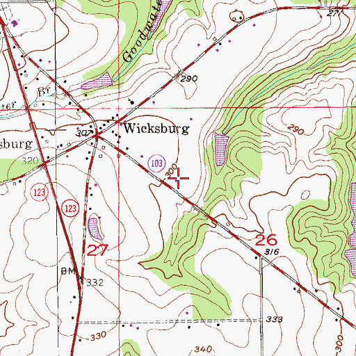 Topographic Map of New Holy Temple Church of God, AL