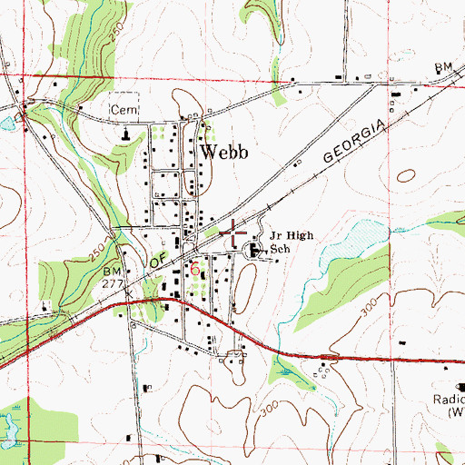 Topographic Map of New Freedom Church, AL