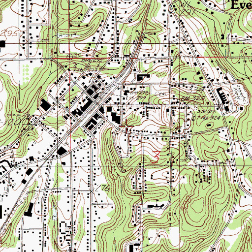 Topographic Map of Unity in Christ Outreach Church, AL