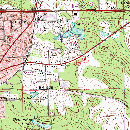 Topographic Map of Christ the King Catholic Church, AL