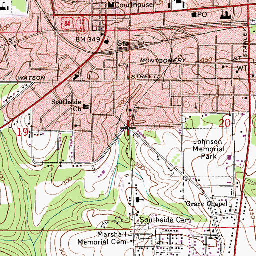 Topographic Map of Holy Tabernacle, AL