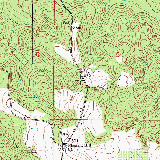 Topographic Map of Macedonia Baptist Church, AL