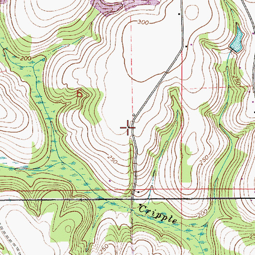 Topographic Map of Kinston Full Gospel Church, AL