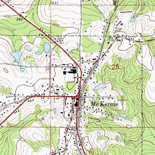 Topographic Map of New Mount Zion Primitive Baptist Church, AL