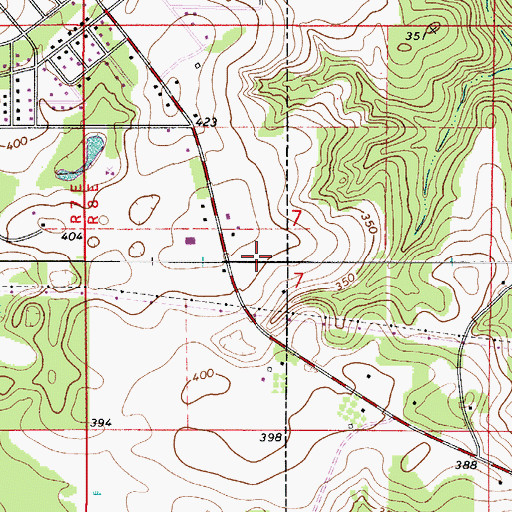 Topographic Map of New Life Church, AL