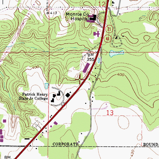 Topographic Map of First Assembly of God Church, AL