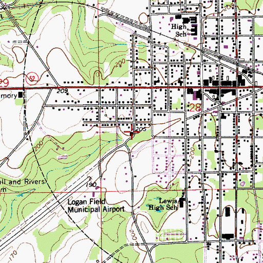 Topographic Map of New Life Worship Center, AL