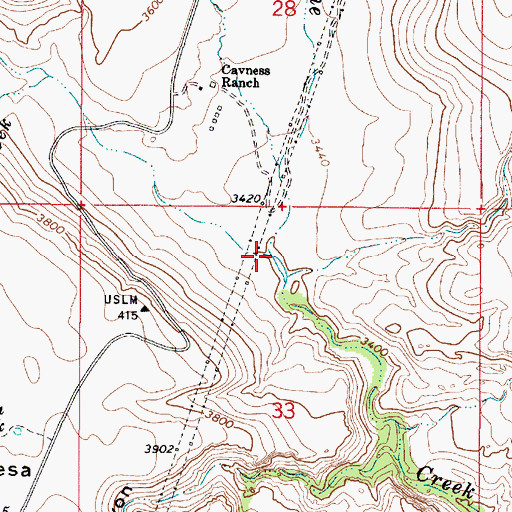 Topographic Map of Ash Spring Creek, AZ
