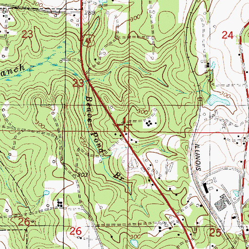 Topographic Map of Living Word Church, AL