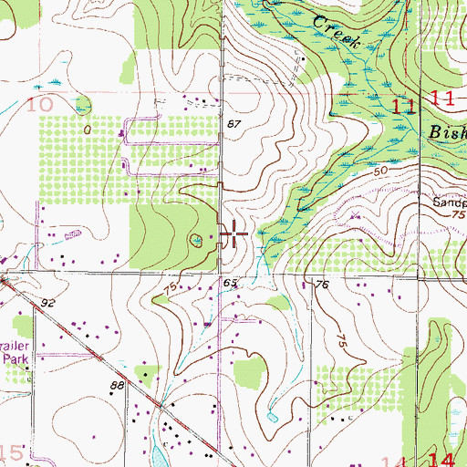 Topographic Map of Higher Ground Baptist Church, AL