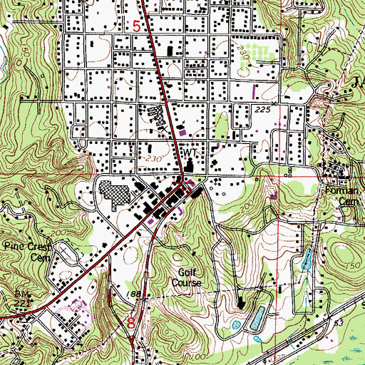 Topographic Map of Word of Truth Fellowship Church, AL