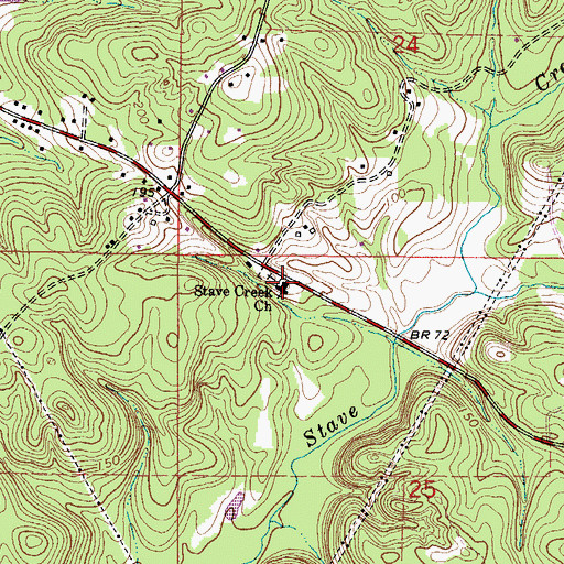 Topographic Map of First Assembly of God Church, AL