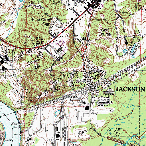Topographic Map of Mount Olive Baptist Church, AL