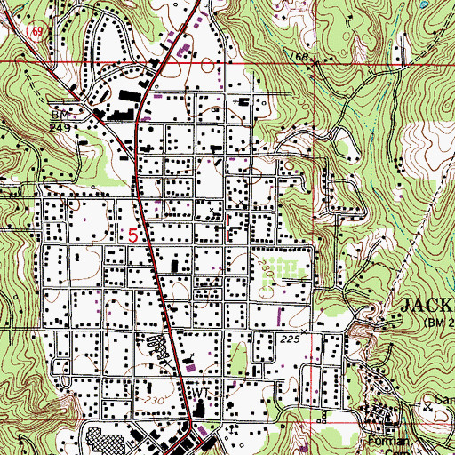 Topographic Map of First Pentecostal Church, AL