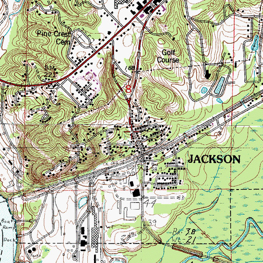 Topographic Map of Star Zion African Methodist Episcopal Zion Church, AL