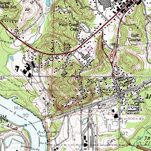 Topographic Map of Saint Union Baptist Church, AL