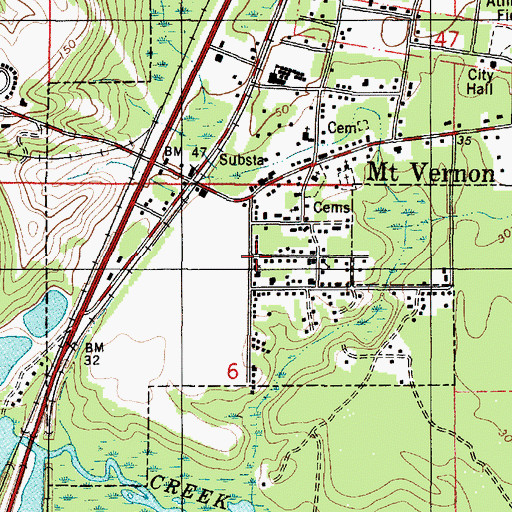 Topographic Map of Little Zion African Methodist Episcopal Church, AL