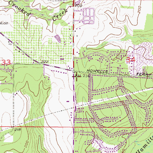 Topographic Map of Snow Road First Baptist Church, AL